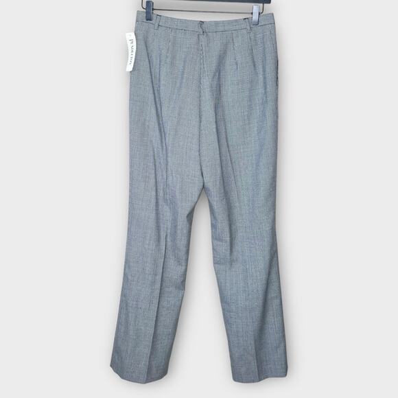 NWT PENDLETON black/white houndstooth check wool pants lined size 6 winter - Picture 2 of 7